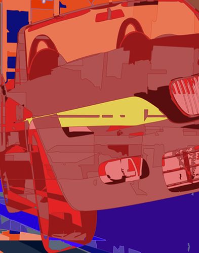 BMWz3 Orange on Blue